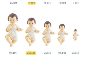 GESU' BAMBINO CON VESTITO 19 CM