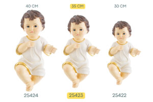 GESU' BAMBINO CON VESTITO 35 CM