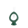 Profumatore a forma di pigna verde in ceramica con bacchette, dimensioni 9,5x5xh.13,5 cm, fornito con astuccio.