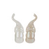 Set di 2 elefantini in porcellana bianco e beige, dimensioni 5x9xh.16 cm, con astuccio incluso.