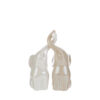 Set 2 elefantini decorativi in porcellana bianca e beige, dimensioni 5x9xh.16 cm, con astuccio incluso.