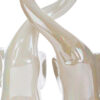 Set di 2 elefantini in porcellana bianca lucida intrecciati con eleganza, dimensioni 5x9xh.16 cm, forniti con astuccio.