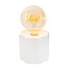 Lampada in porcellana bianca con LED "Love", dimensioni 10x18 cm, inclusa shopper. Design elegante per ogni ambiente.