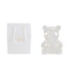 Orsetto in porcellana bianco con luce LED, dimensioni 8x7,5xh.10 cm, accompagnato da shopper elegante.