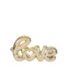 Scritta decorativa "love" in porcellana con finitura dorata, dimensioni 12,5×2,2×h.5 cm, design elegante e moderno.