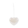 Appendino calamita a forma di cuore in porcellana bianca con diametro di 4,5 cm, ideale per decorazioni eleganti.