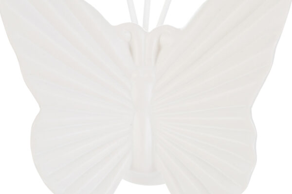 Profumatore a forma di farfalla in porcellana bianca, dimensioni 13x7xh.10 cm, elegante e minimalista, con astuccio incluso.