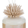 Profumatore in porcellana beige a forma di corallo, con bastoncini diffusori. Dimensioni: 8,5×8,5xh.11,5 cm.