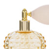 Portaprofumo spray ricaricabile in vetro ambra con dettagli dorati, capacità 100ml, misura 6,5x4x12cm con astuccio incluso.