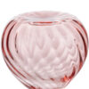 Clessidra in vetro color rosa con design elegante, dimensioni di 8 cm, presentata con astuccio protettivo.