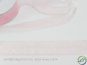 NASTRO ORGANZA ROSA CHIARO 40 MMX50 M *PREZZO NETTO*