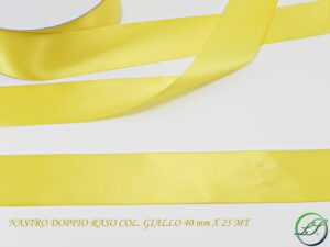 NASTRO DOPPIO RASO GIALLO 40 MM x 25M *PREZZO NETTO*