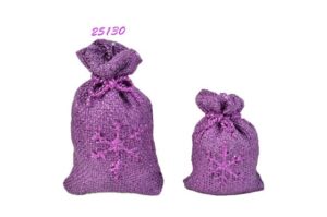 CANDELA SACCO REGALO GRANDE COL.VIOLA 8,5XH.12 CM. *OUTLET*
