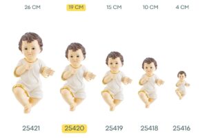 GESU' BAMBINO CON VESTITO 19 CM