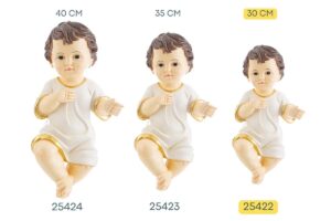 GESU' BAMBINO CON VESTITO 30 CM