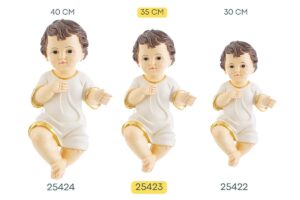 GESU' BAMBINO CON VESTITO 35 CM