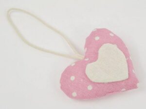APPENDINO CUORE POIS ROSA 8x8 CM*OUTLET*