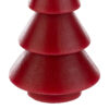 Candela decorativa a forma di alberello natalizio rosso, altezza 14,5 cm.