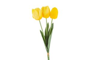 SET 3 TULIPANI PLASTICA REAL TOUCH 50CM COL.GIALLO