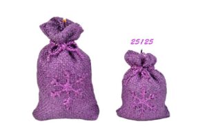 CANDELA SACCO REGALO PICCOLO COL. VIOLA 7XH.8 CM. *OUTLET*