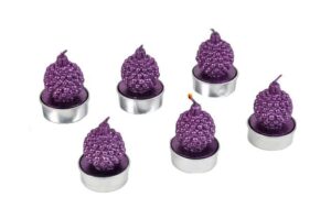 SET 6 SFERE T-LIGHT COL. VIOLA D.4XH.6 CM *OUTLET*