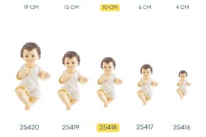 GESU' BAMBINO CON VESTITO 10 CM