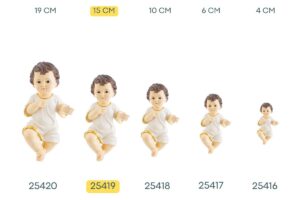GESU' BAMBINO CON VESTITO 15 CM