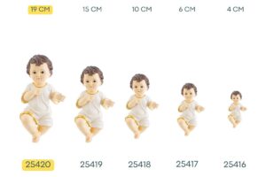 GESU' BAMBINO CON VESTITO 19 CM