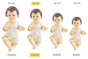 GESU' BAMBINO CON VESTITO 35 CM