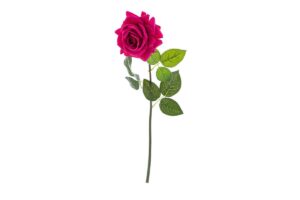 ROSA PLASTICA REAL TOUCH LUNGH.75 CM COL.FUCSIA