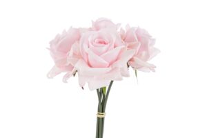 SET 5 ROSE PLASTICA REAL TOUCH 30CM COL.ROSA