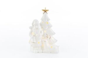 BABBO NATALE PORCELLANA LED 13x6xh.18CM