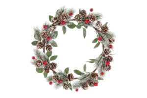 GIRO-CANDELA NATALIZIO INNEVATO diam.30CM