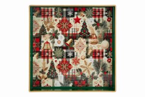 VASSOIO NATALIZIO MELAMINA 30x30xh.4CM