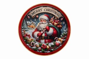 VASSOIO NATALIZIO MELAMINA BABBONATALE d.33xh.4CM