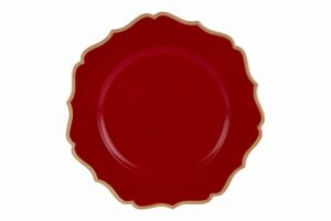 VASSOIO NATALIZIO MELAMINA ROSSO/ORO d.33CM