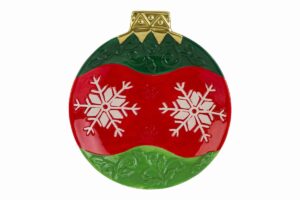 VASSOIO NATALIZIO PORCELLANA 23x25xh.4CM