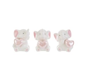 ELEFANTINO PORCELLANA ROSA 3 ASS.5xh.6,5CM
