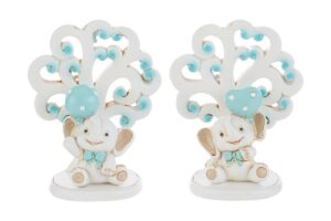 ELEFANTINO RESINA C/ALBERO CELESTE 2 ASS.5,5xh.7 CM