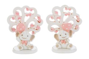 ELEFANTINO RESINA C/ALBERO ROSA 2 ASS.5,5xh.7 CM
