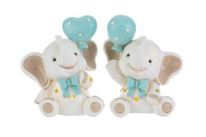 ELEFANTINO RESINA LED CELESTE 2 ASS.10x6xh.12 CM