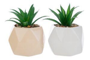 VASETTO PIANTINA ARTIFICIALE 2COL.ASS.d.12xh.16CM C/SHOPPER 13695