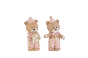 ORSETTO RESINA ROSA 2 ASS. 4,5x3,5xh.8,5CM