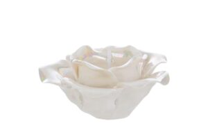 CANDELA ROSA PORCELLANA BIANCA 10,5x10,5xh.6,5CM