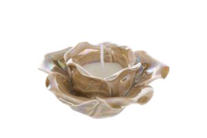 CANDELA ROSA PORCELLANA BEIGE 10,5x10,5xh.6,5CM