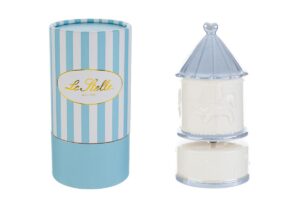 CARILLON GIOSTRINA PORCELLANA CELESTE 8x8xh.16,5CM C/ASTUCCIO
