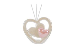 PROFUMATORE CUORI PORCELLANA 13,5x6xh.12CM C/ASTUCCIO
