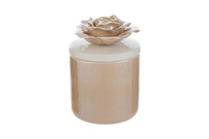 CANDELA SCATOLA PORCELLANA BEIGE7,5x7,5xh.10,5CM C/ASTUCCIO
