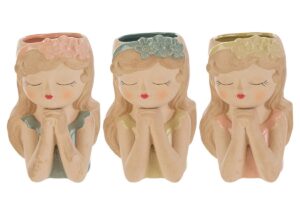 VASO CERAMICA GIRL 3 ASS. 17x12xh.23 CM