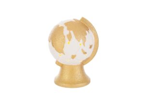 MAPPAMONDO LED PORCELLANA ORO 8x7xh.10 CM C/SHOPPER 13692